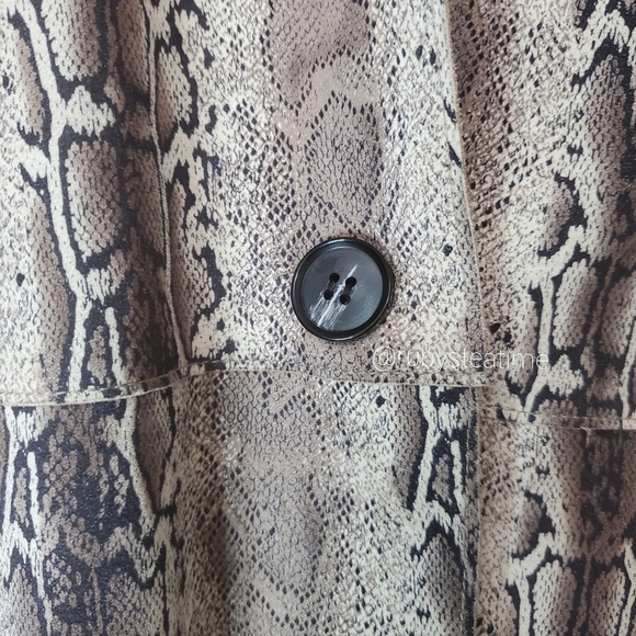 BLANK NYC /ANTHRO Renegade Snake Print Long Blazer Jacket, Vegan Faux Suede, NWT - Picture 6 of 15
